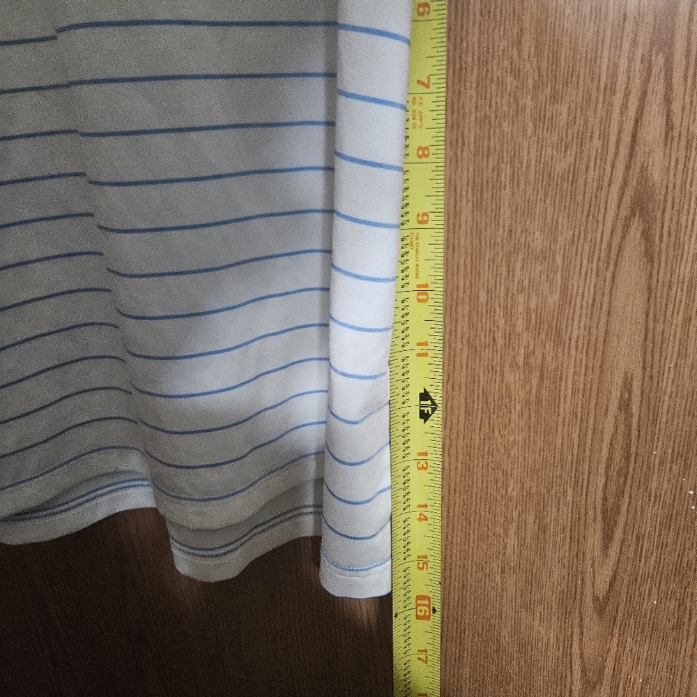 Southern Tide Performance Polo Blue And White Striped! - Picture 4 of 6